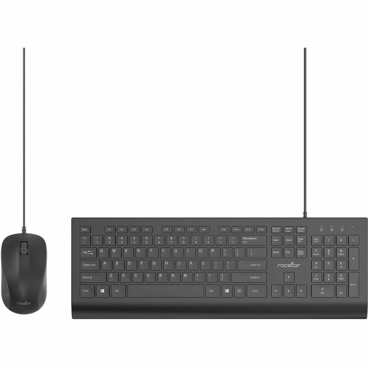 Rocstor Premium CK1 Wired USB Keyboard Mouse Combo Set - Y10P024-B1