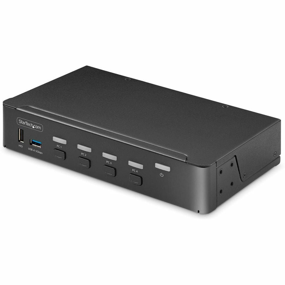 StarTech.com 4-Port DisplayPort KVM Switch, Single 4K 60Hz Monitor, 6x USB Ports, Hotkey & Push-Button Switching, TAA Compliant - P4AD122-KVM-SWITCH