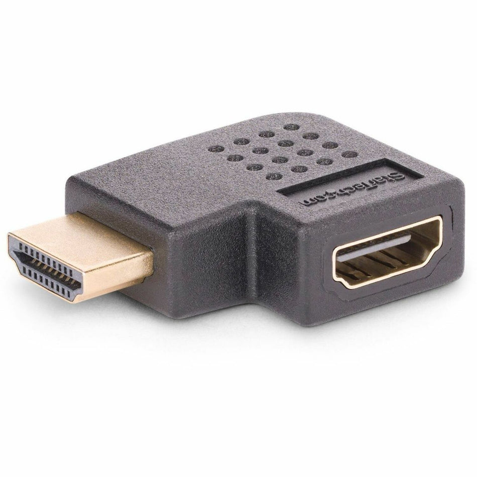 StarTech.com Right Angle HDMI 2.0 Adapter, Male to Female, Horizontal 90-Degree Angled HDMI Port Saver, 4K 60Hz, High Speed HDMI Connector Extension - HDMI2HDMIMFRA