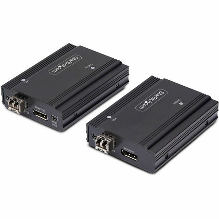 StarTech.com DisplayPort KVM Extender over Fiber Optic, 4K 60Hz, Console Extender Kit, Up to 984ft/300m (Multi-mode), 2x 10G SFP+ Modules - FD121-KVM-EXTENDER