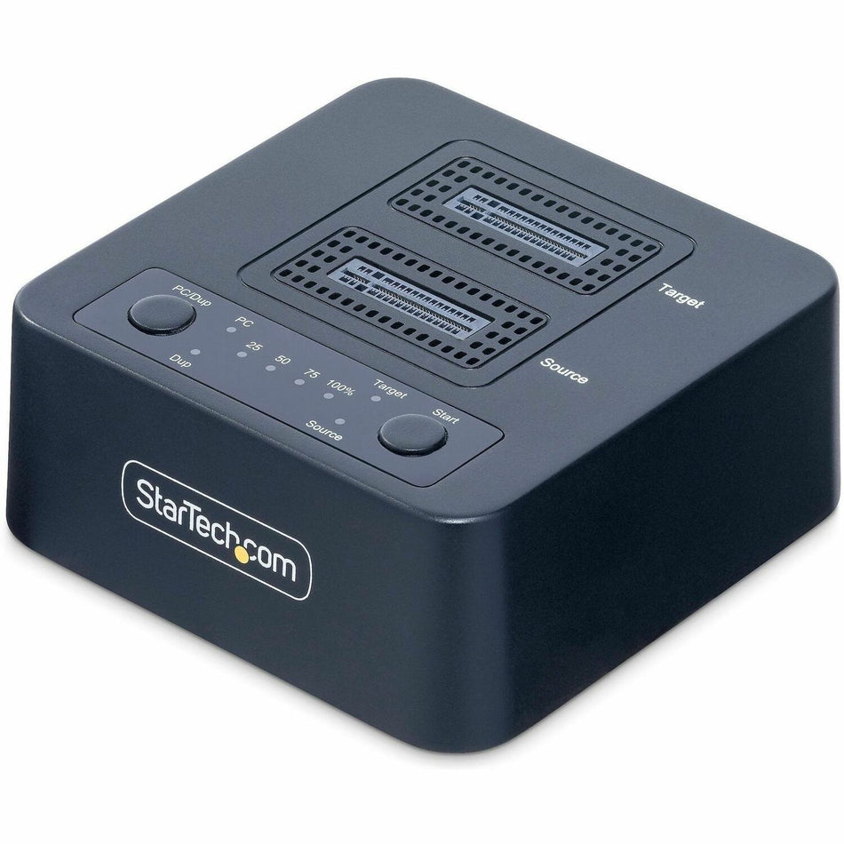 StarTech.com 1:1 M.2 NVMe Drive Duplicator, 90GBpm Standalone M.2 SSD Cloner/Copier, USB-C 3.2 20Gbps M.2 Dual-Bay Drive Docking Station - M2-HDD-DUPLICATOR-N1