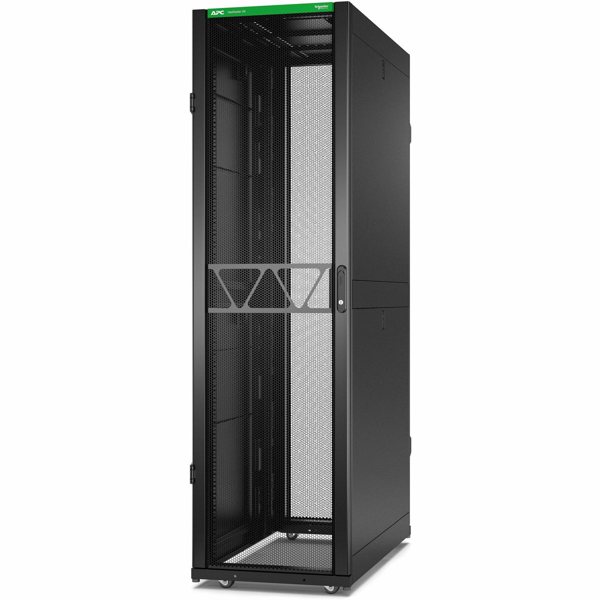 APC NetShelter SX Server Rack Gen 2, 45U, 2124H x 600W x 1200D mm, with Sides, Black [TAA] - AR3305B2