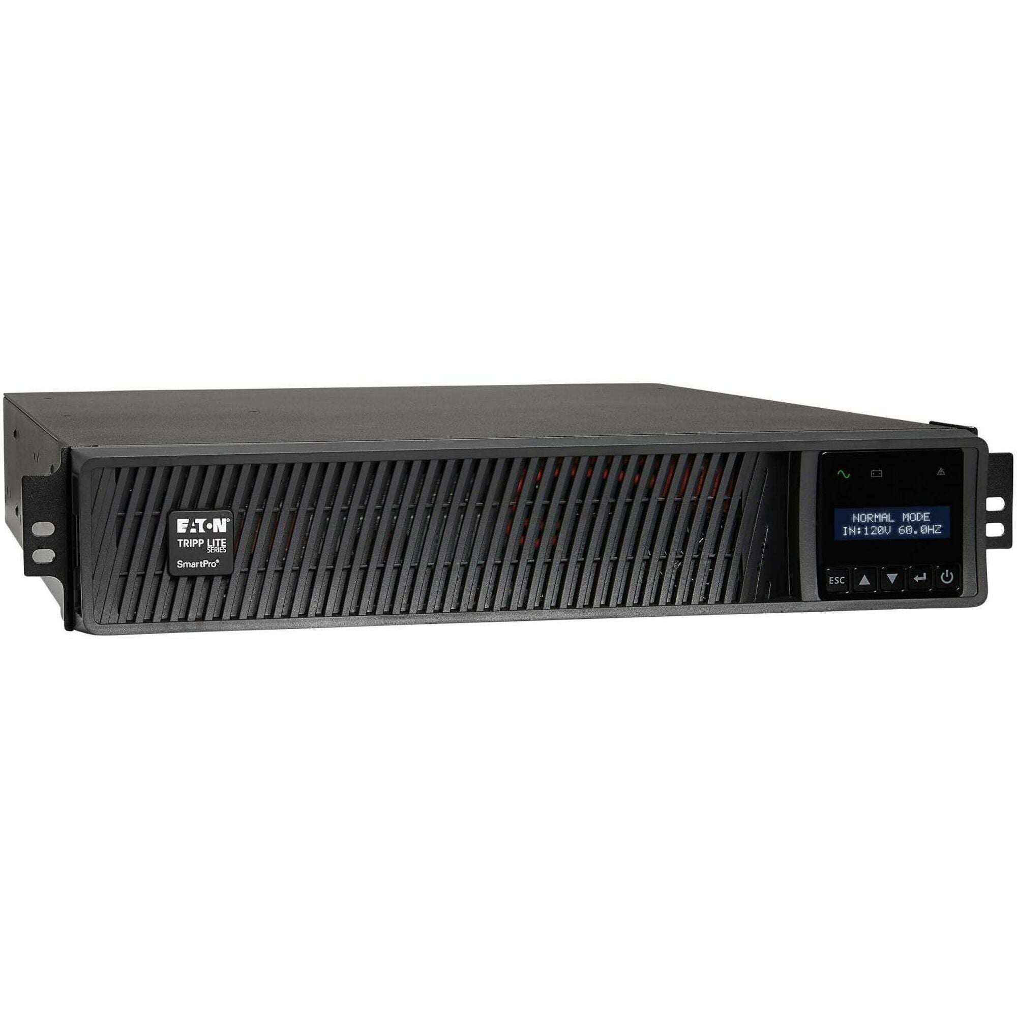 Eaton Tripp Lite Series SmartPro 1950VA 1950W 120V Line-Interactive Sine Wave UPS - 7 Outlets, Extended Run, Network Card Option, LCD, USB, DB9, 2U Rack/Tower, TAA - SMART2200RXLTAA