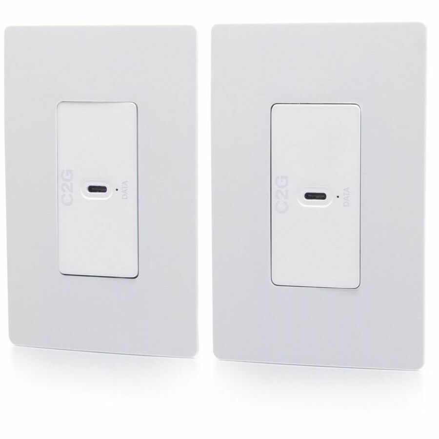 C2G Superbooster&reg; USB Camera Extender Over Cat Single Gang Wall Plate to Single Gang Wall Plate Kit - C2G54275