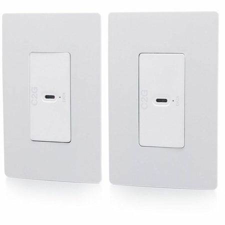 C2G Superbooster&reg; USB Camera Extender Over Cat Single Gang Wall Plate to Single Gang Wall Plate Kit - C2G54275