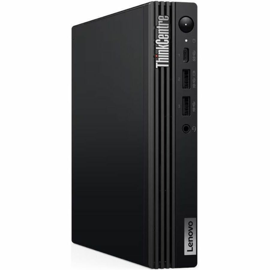 Lenovo ThinkCentre M70q Gen 5 12TD001JUS Desktop Computer - Intel Core i3 14th Gen i3-14100T - 8 GB - 256 GB SSD - Tiny - Black - 12TD001JUS