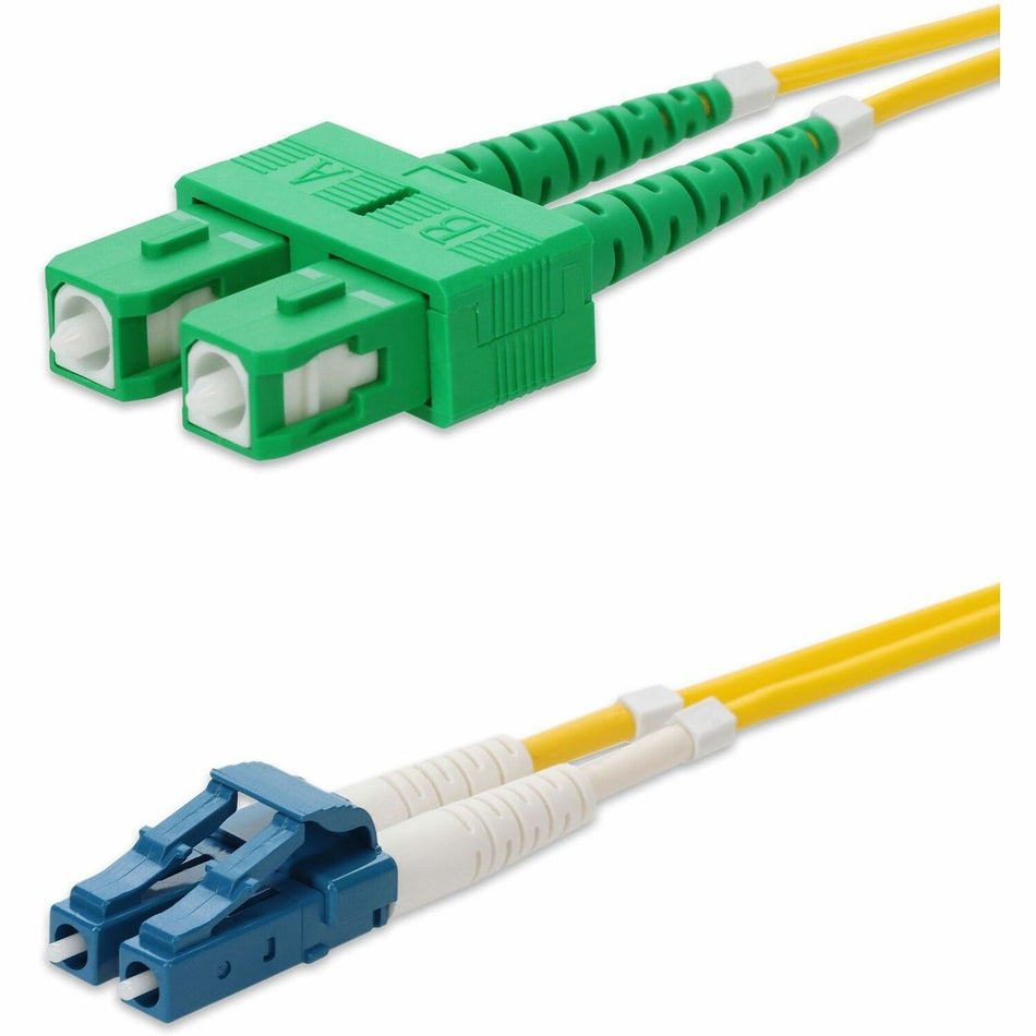 AddOn 13m ASC to LC Yellow OS2 Duplex OFNR (Riser-Rated) SMF Fiber Patch Cable - ADD-ASC-LC-13M9SMF
