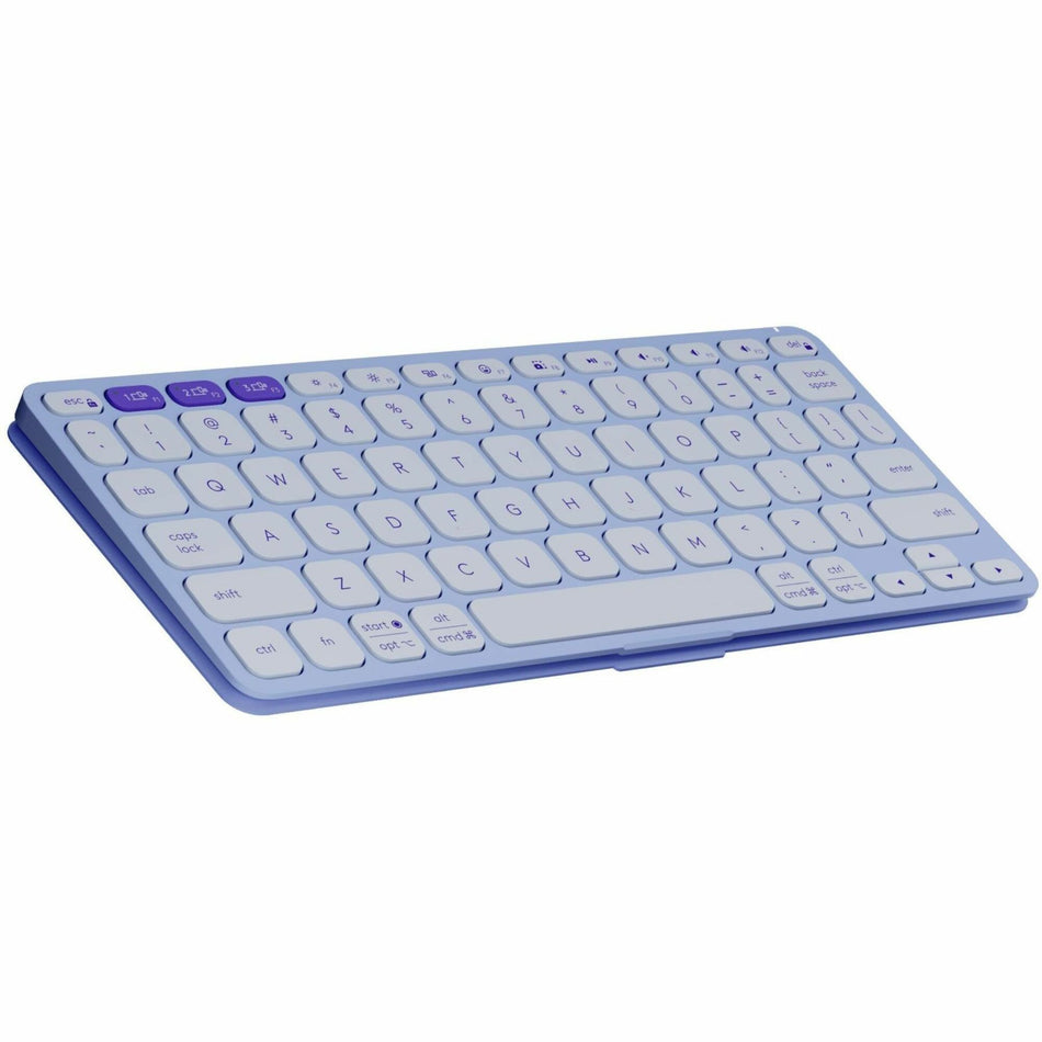 Logitech Keys-To-Go 2 Portable Bluetooth Keyboard for Tablet With Built-in Cover, Slim and Compact Wireless Keyboard for Windows, Android, Linux, iPad, iPhone, Mac, Apple TV (Lilac) - 920-012920