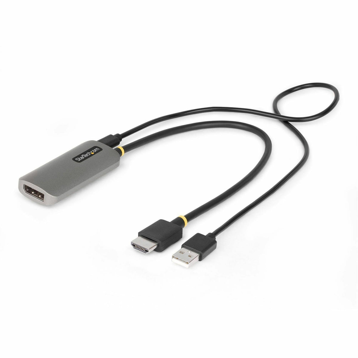 StarTech.com 1ft (30cm) HDMI to DisplayPort Adapter Cable, 8K 60Hz, Active HDMI 2.1 to DP 1.4 Video Converter, USB Bus Powered - 148B-HDMI-DP-8K