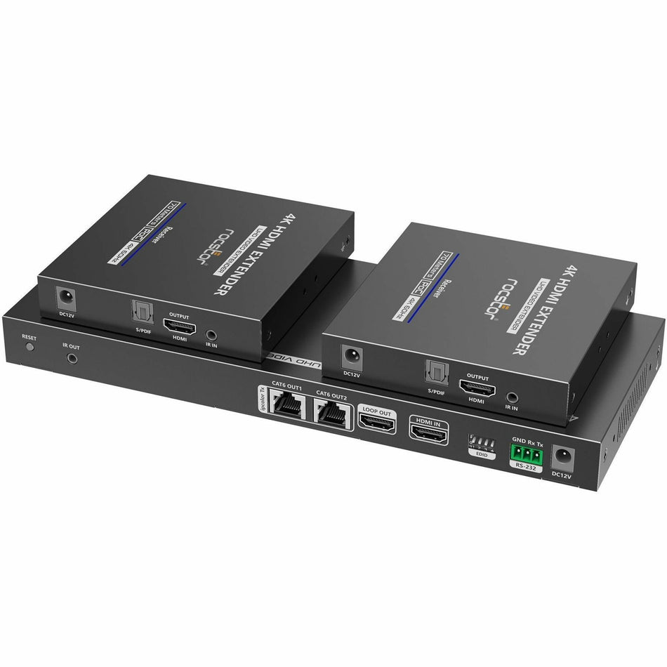 Rocstor TrueReach Splitter with Extender Power over Network 4K@60Hz 1x2 HDMI - Y10G015-B1
