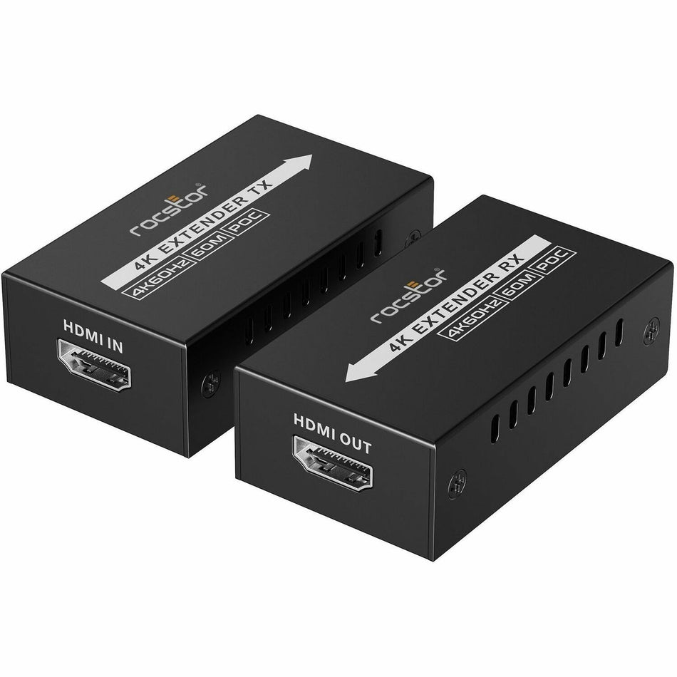 Rocstor TrueReach 4K@60Hz HDMI Extender over Ethernet Cable 4K 60Hz up to 196ft (60m) - Zero-Latency - Y10G013-B1