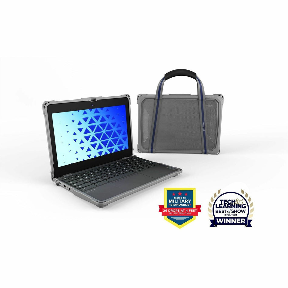 MAXCases Extreme Shell-F3 for Acer Spin C714 Chromebook 14" 2:1 (Acer Part # NX.K3YAA.001) (Grey) - ACESF3C714GRY