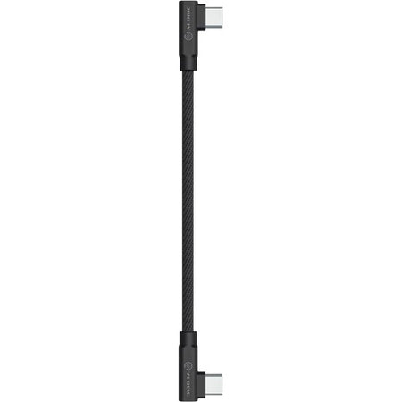 Alogic Elements Pro Right-Angle USB-C to Right Angle USB-C Cable - ELPCCRA0.25-BK