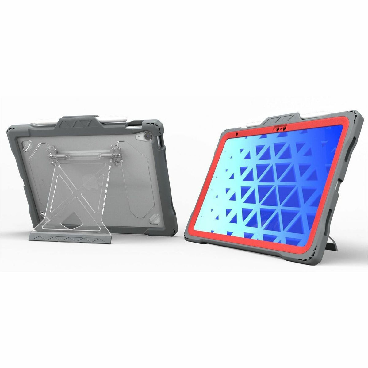 MAXCases Shield Extreme-X2 for iPad 10 10.9" (2022) (Red Bezel-Gray Case) - APSXX2IP10RED