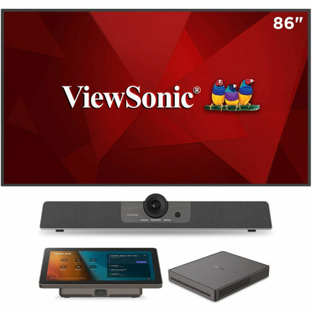 ViewSonic CDE8630-MTR - TeamJoin Microsoft Teams Room Bundle 86 Inch 4K Display, Mini-PC, 10.1 Inch Touch Console - CDE8630-MTR