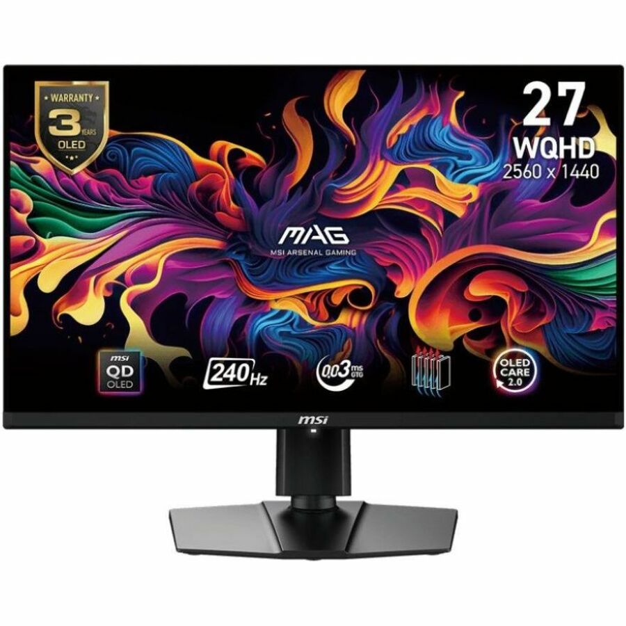 MSI MAG 271QPX QD-OLED E2 27" Class WQHD Gaming OLED Monitor - 16:9 - MAG271QPXQDOLEDE2