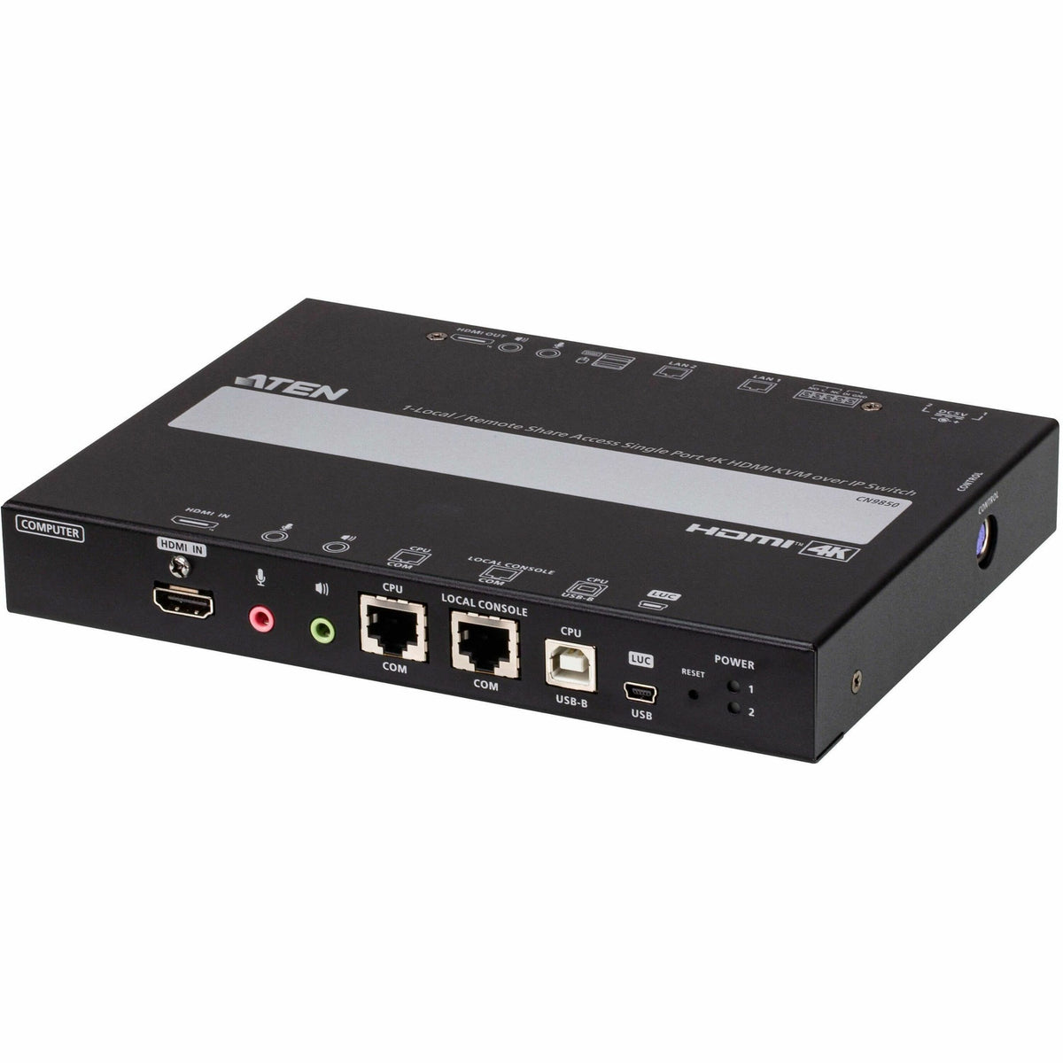 ATEN 1-Local / Remote Shared Access Single Port 4K HDMI KVM over IP Switch - CN9850