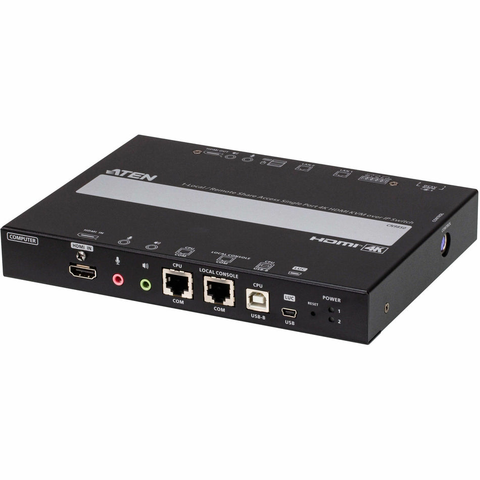 ATEN 1-Local / Remote Shared Access Single Port 4K HDMI KVM over IP Switch - CN9850