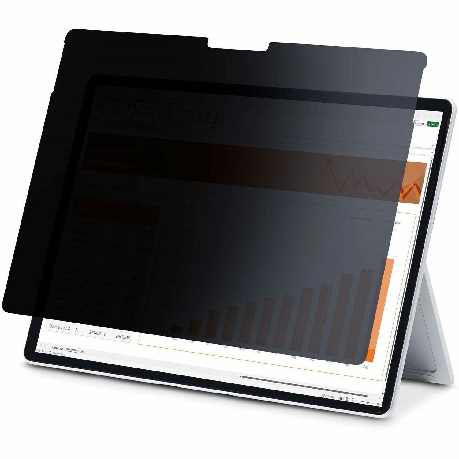 StarTech.com 4-Way 12.3in Surface Pro 4/5/6/7/7+ Privacy Screen Filter, For Portrait/Landscape, Touch-Enabled, +/- 30 Deg. View, Matte - 123SP-PRIVACY-SCREEN