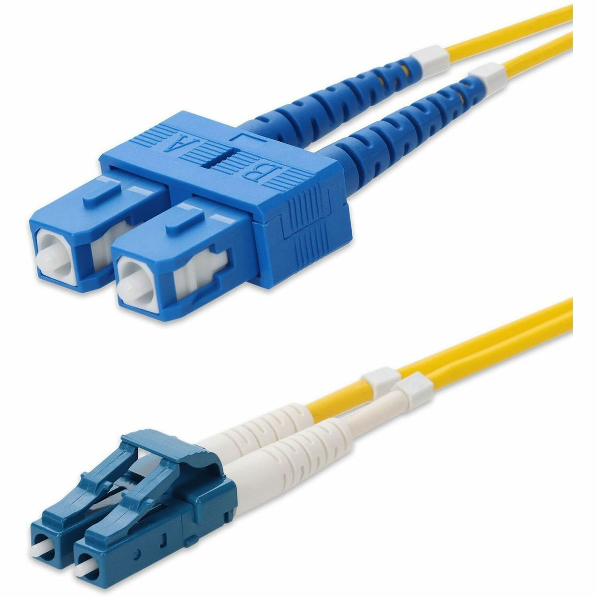 AddOn 7m LC (Male) to SC (Male) Yellow OS2 Duplex OFNR (Riser-Rated) Fiber Patch Cable - ADD-SC-LC-7M9SMF-YW