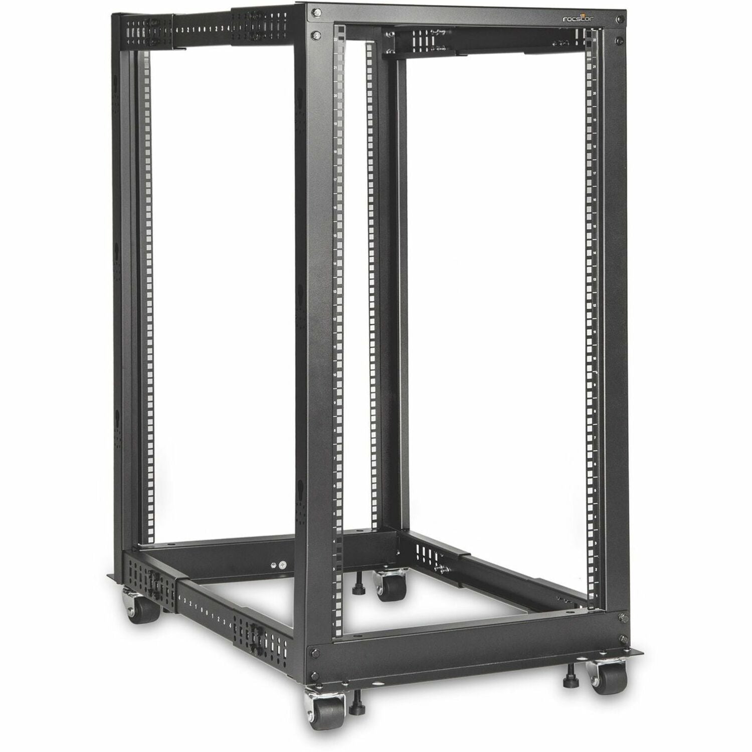 Rocstor SolidRack Open Frame 4-Post Adjustable Depth Rack - Y10E072-B1
