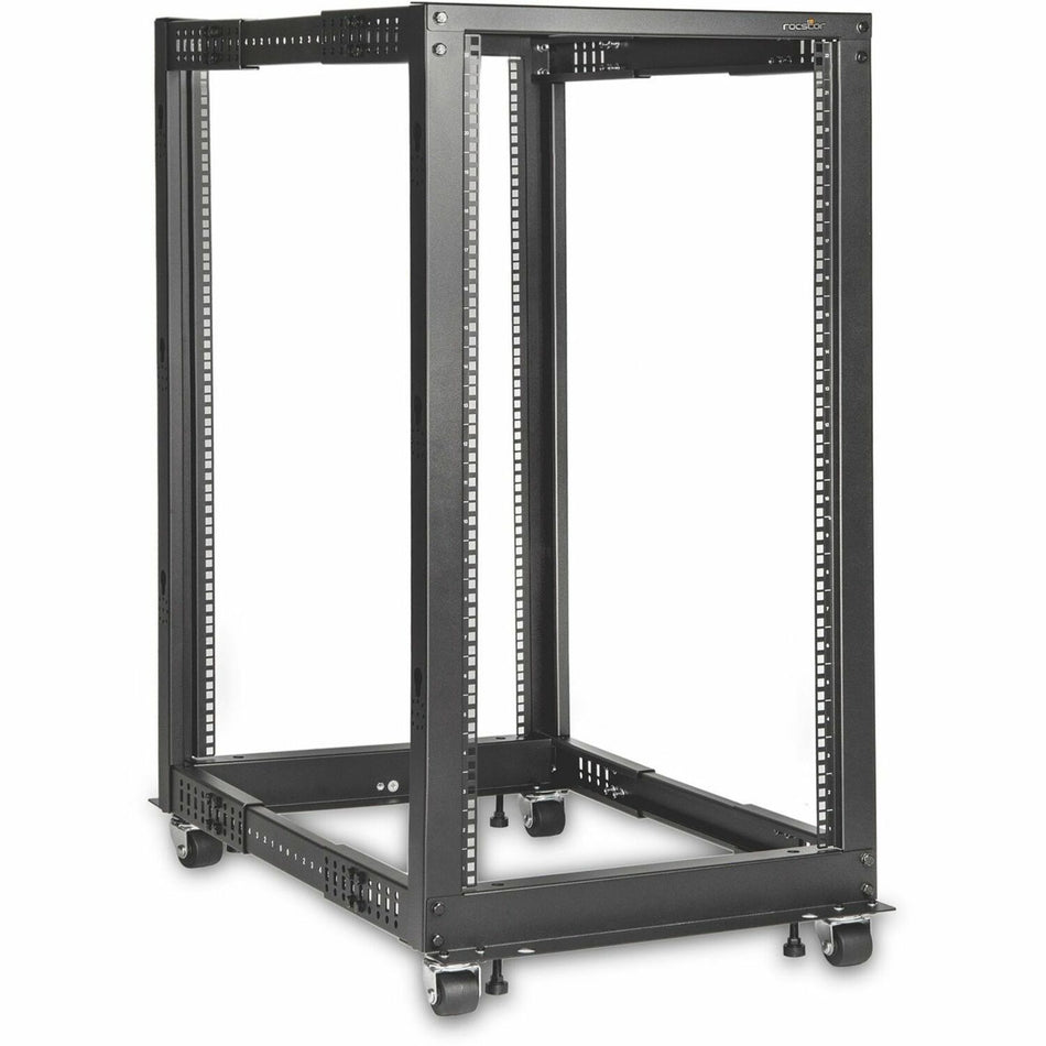 Rocstor SolidRack Open Frame 4-Post Adjustable Depth Rack - Y10E072-B1