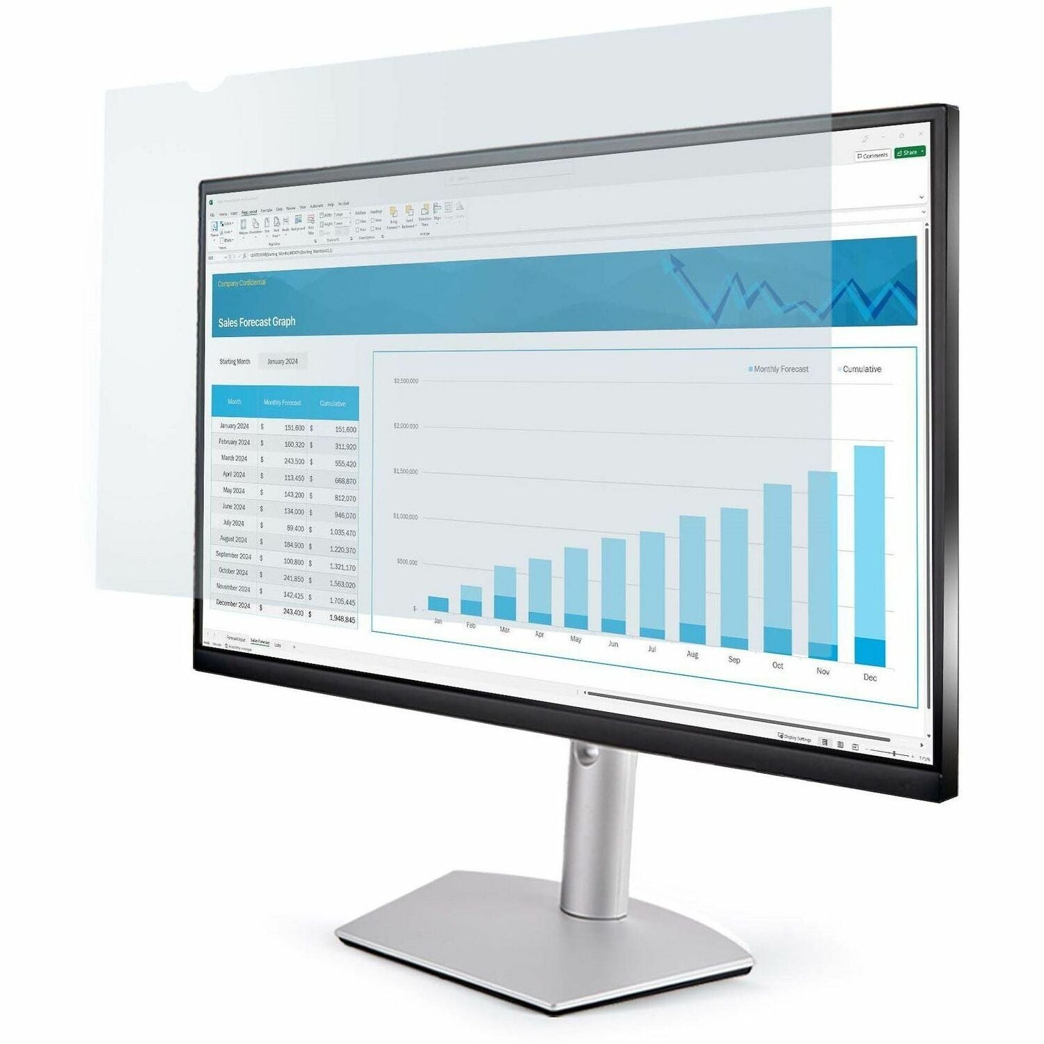 StarTech.com 24-inch 16:9 Anti-Blue Light Filter, BlueLight Screen Filter for 24in Computer Monitor, Reduces Eye Strain, TAA Compliant - 2469-ANTI-BLUE-LIGHT