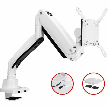 SIIG Ultra Heavy Duty Single Monitor Arm Desk Mount - 17" to 57" - Weight Between 4.4 - 59.5 lbs - VESA 75/100/200mm - CE-MT3Z11-S1