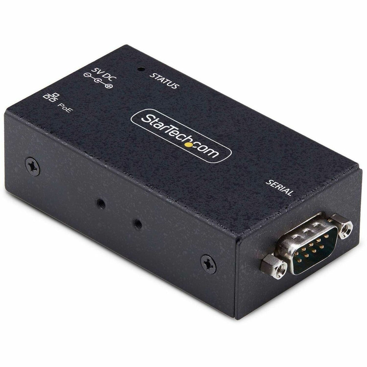 StarTech.com 1-Port Serial to Ethernet Adapter, 802.3af PoE Powered Serial Device Server, Wall/DIN Rail Mount, LAN To DB9 Converter, TAA - I13P-SERIAL-ETHERNET