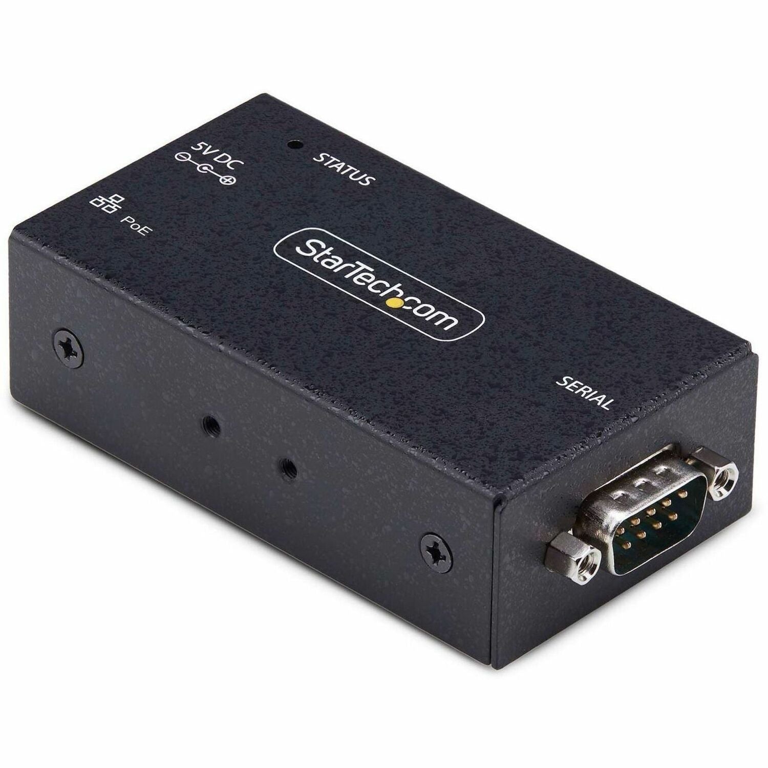 StarTech.com 1-Port Serial to Ethernet Adapter, 802.3af PoE Powered Serial Device Server, Wall/DIN Rail Mount, LAN To DB9 Converter, TAA - I13P-SERIAL-ETHERNET