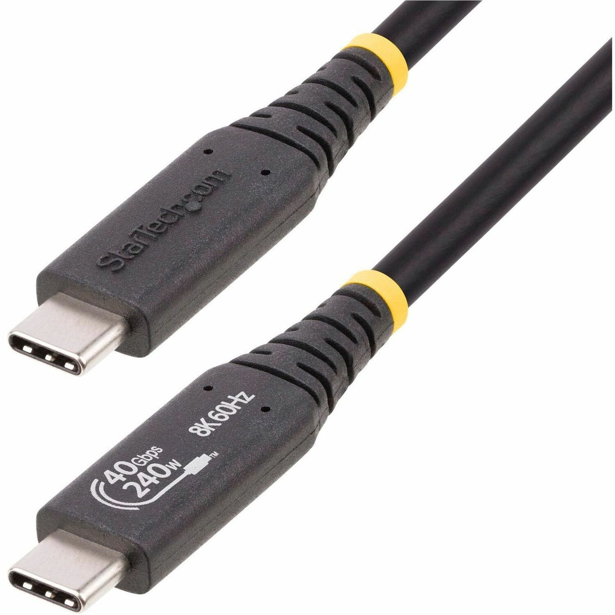StarTech.com 50cm (1.6ft) USB4 Cable, USB-IF Certified USB-C Cable, 40 Gbps, 240W, 8K 60Hz, Compatible w/Thunderbolt/USB 3.2 Ports - 50C-40G-USB4-CABLE