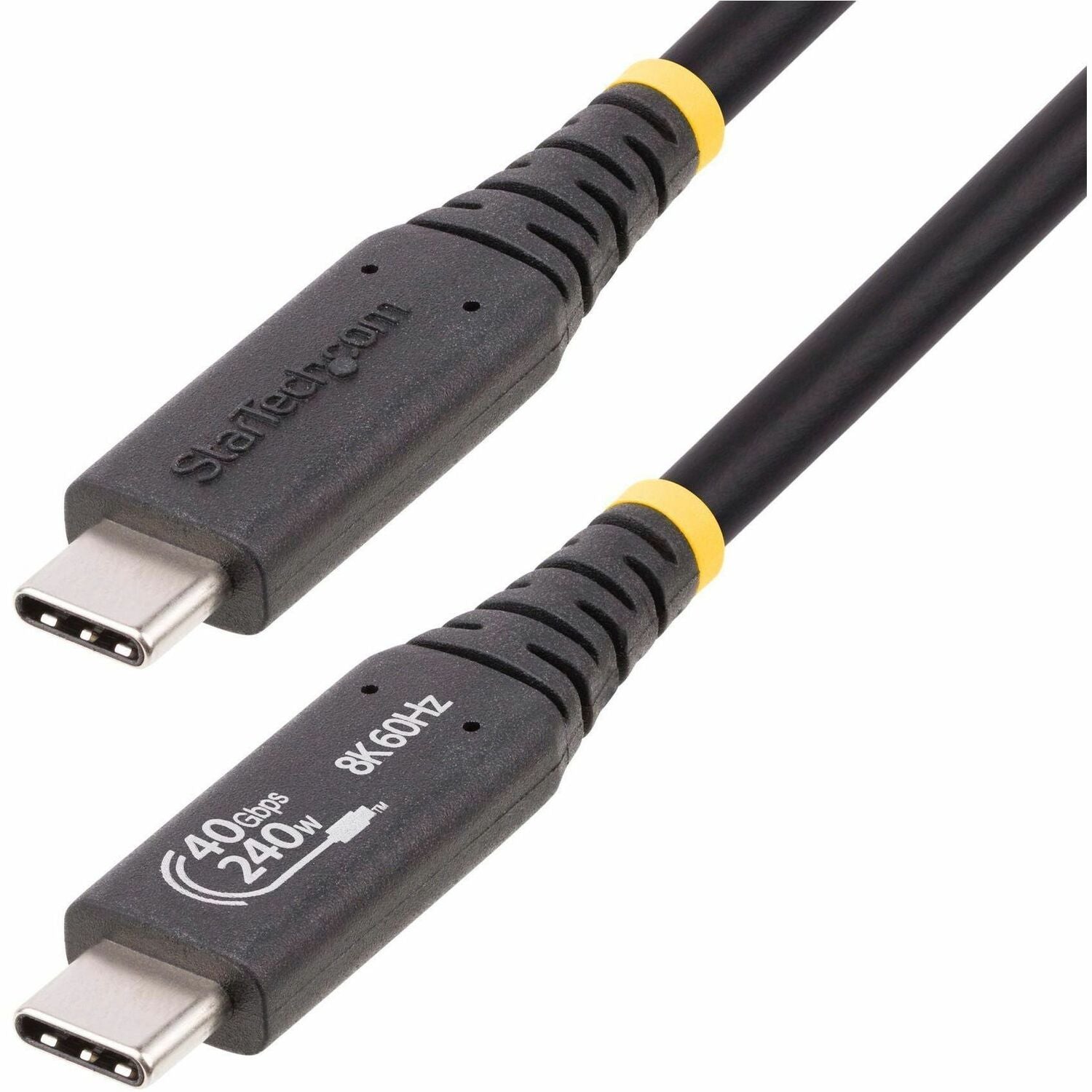 StarTech.com 50cm (1.6ft) USB4 Cable, USB-IF Certified USB-C Cable, 40 Gbps, 240W, 8K 60Hz, Compatible w/Thunderbolt/USB 3.2 Ports - 50C-40G-USB4-CABLE