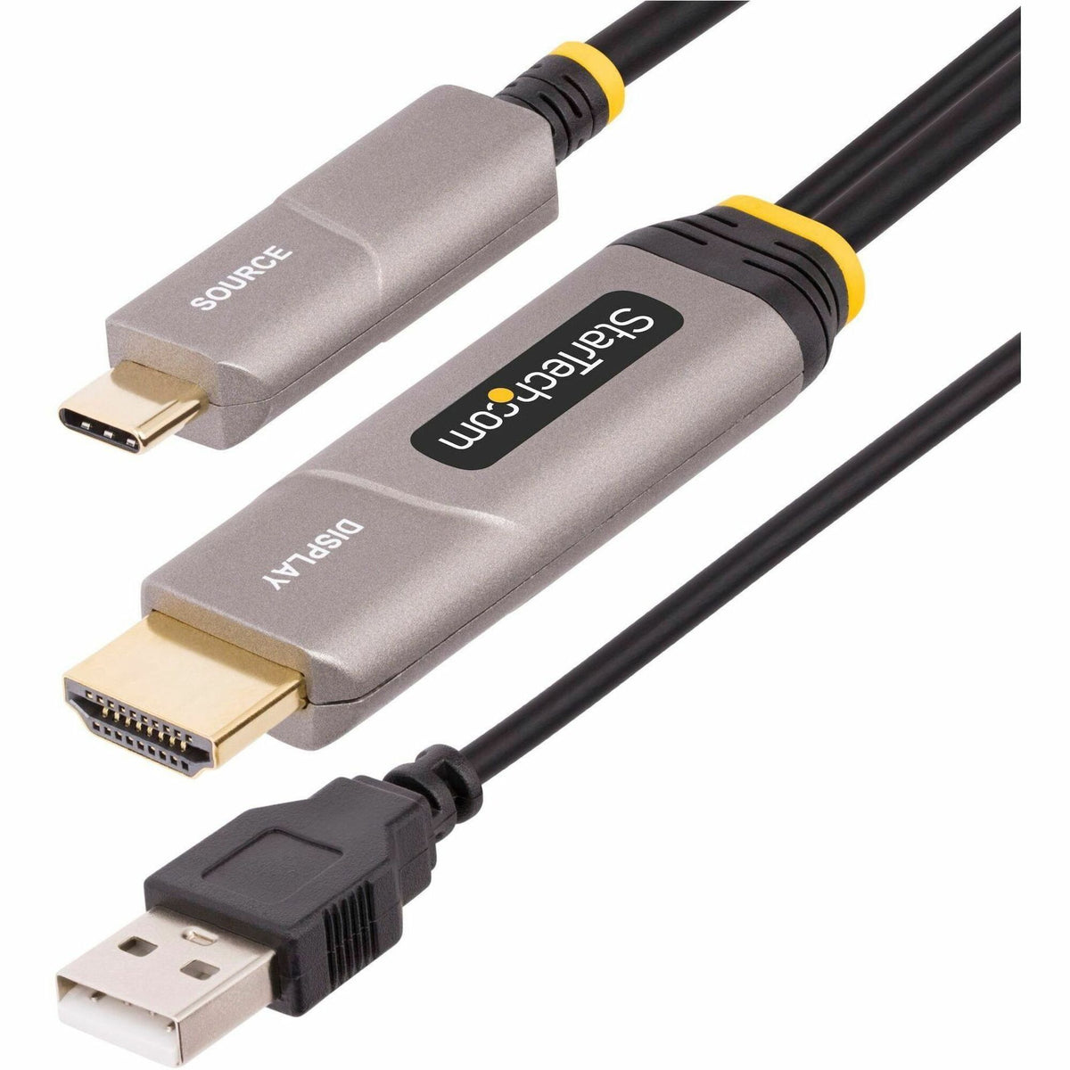 StarTech.com 50ft (15.2m) USB-C to HDMI 2.0 Active Optical Cable (AOC), 4K 60Hz, USB Type-C to HDMI Adapter Cable, CL3 Rated - 146B-USBC-HDMI4K-AOC