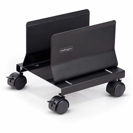 StarTech.com Computer Tower Cart, Rolling CPU Caddy on Wheels, Max 46.3lb/21kg, Adjustable PC Case Mount, Floor Stand Dolly, Steel, TAA - CPUMOBILESTND