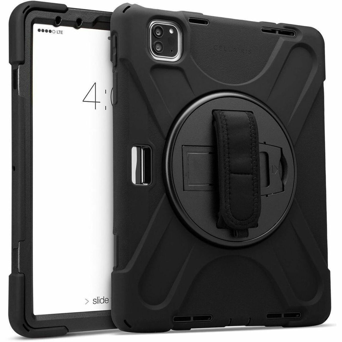 Cellairis Rapture Rugged Carrying Case for 10.9" to 11" Apple iPad Air (6th Generation), iPad Air (5th Generation), iPad Air (4th Generation), iPad Pro (4th Generation), iPad Pro (3rd Generation), iPad Pro (2nd Generation), iPad Pro Tablet - Black - 02-0430006