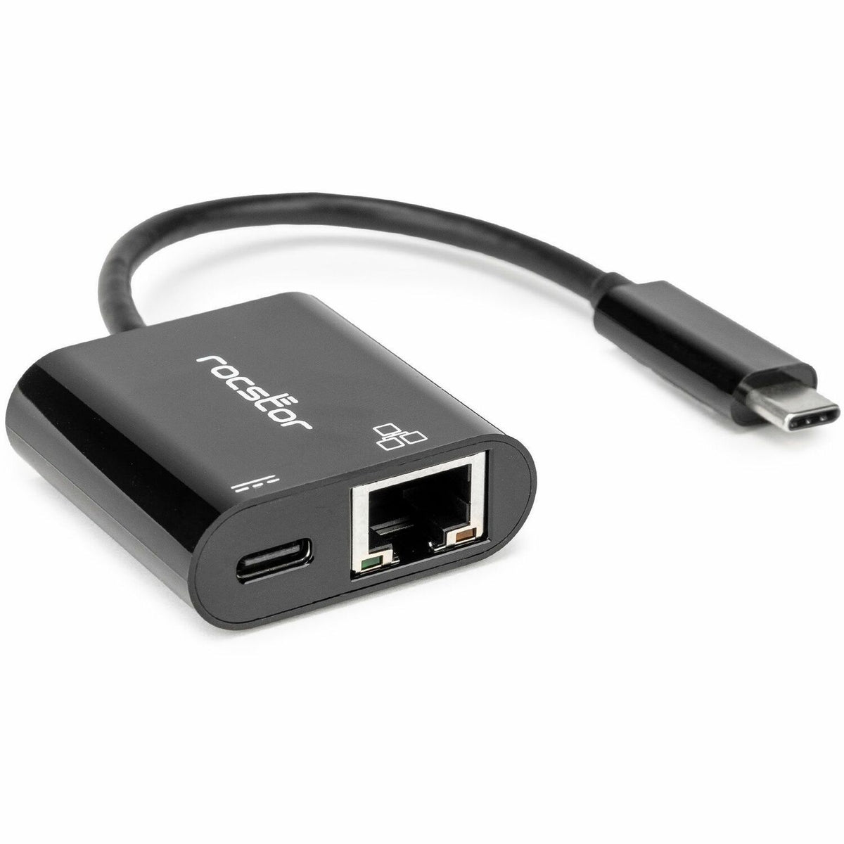 Rocstor Premium USB-C to Gigabit Ethernet with USB-C 100W Power Delivery PD 3.0 Adapter - Y10A340-B1