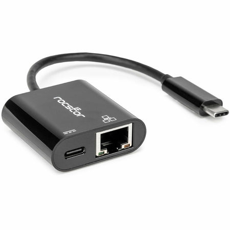 Rocstor Premium USB-C to Gigabit Ethernet with USB-C 100W Power Delivery PD 3.0 Adapter - Y10A340-B1