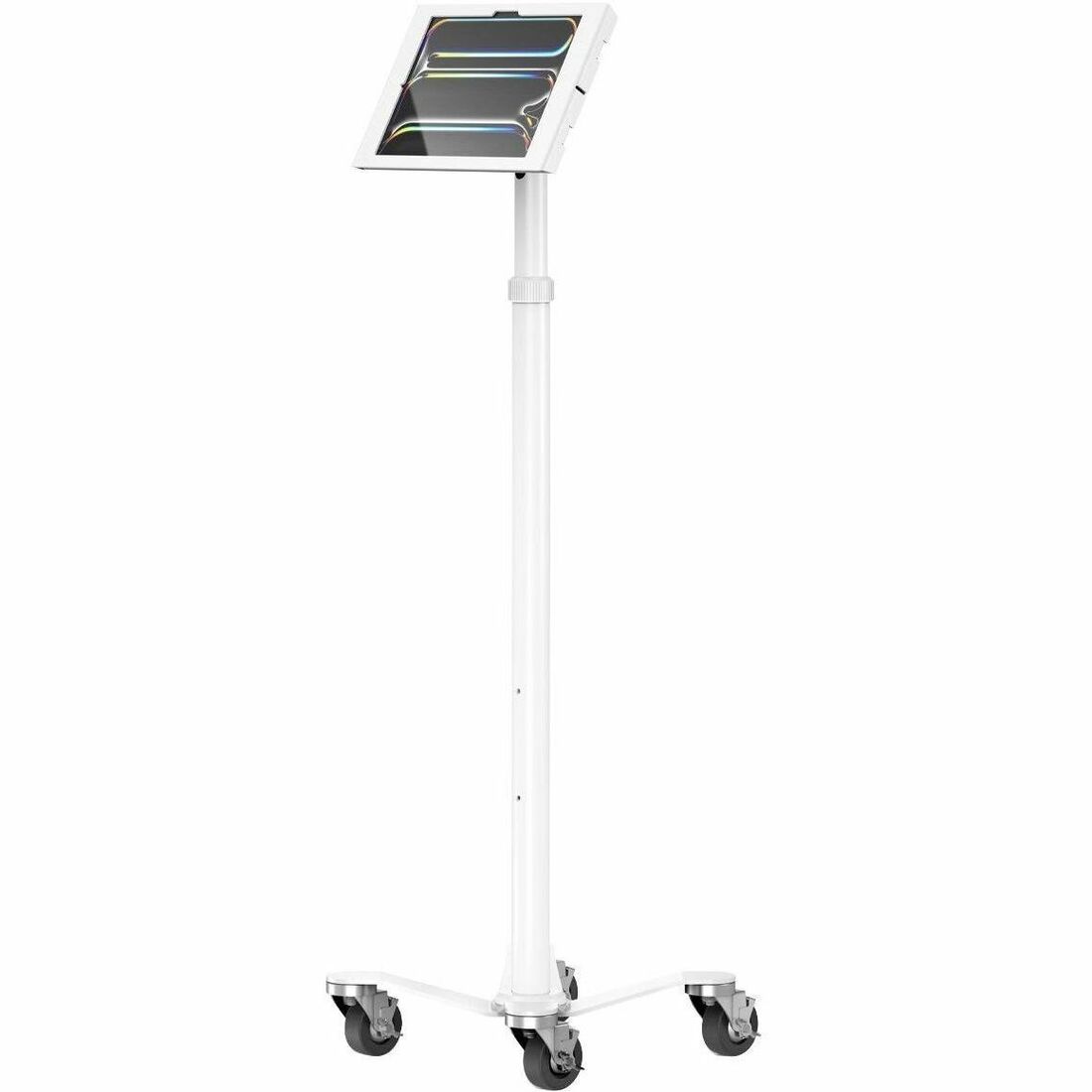 MacLocks iPad Pro M4/iPad Air M2 2024 Enclosure Medical Rolling Cart - Apex Rise Freedom - MCRSTDW11PAPX4W