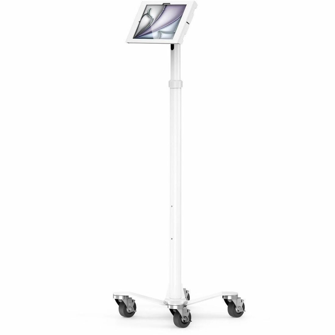 Compulocks iPad Air/Pro M2-M4 Enclosure Medical Rolling Cart - Apex Rise Freedom - MCRSTDW11APXW