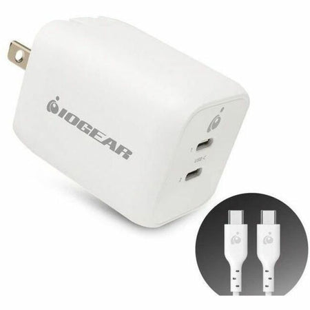 IOGEAR GearPower Dual USB-C 65W GaN Charger - GPAWC65W