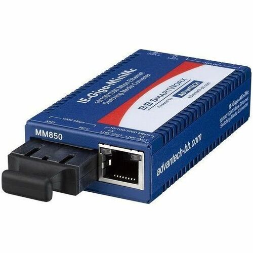 Advantech 10/100/1000Mbps Miniature Media Converter - IMC-370I-MM-C