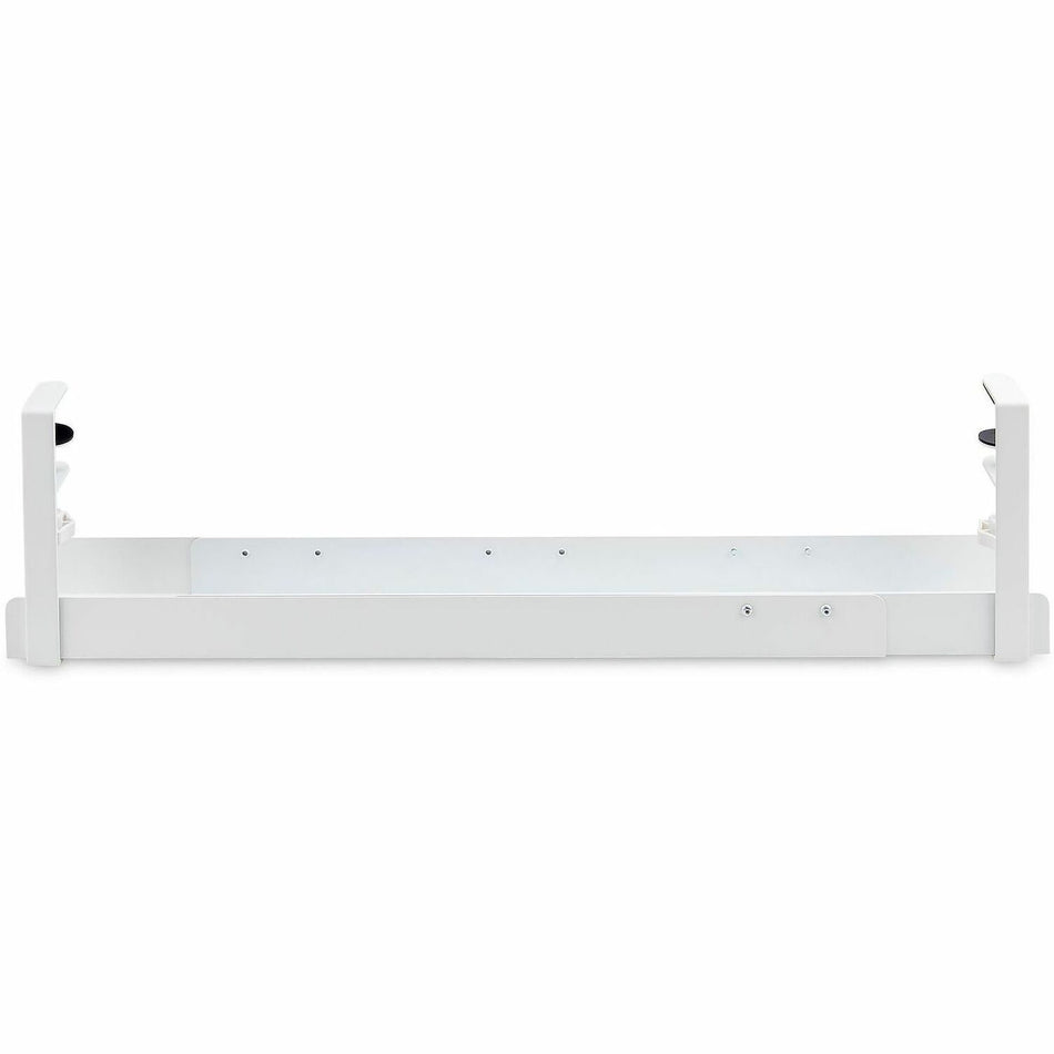 StarTech.com Under Desk Cable Management Tray, Length Adjustable, Clamp-On Installation, No Drilling Required, White - CALW-DESK-CABLE-TRAY