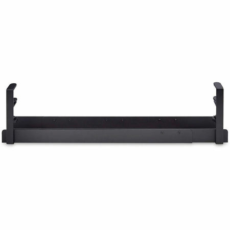 StarTech.com Under Desk Cable Management Tray, Length Adjustable, Clamp-On Installation, No Drilling Required, Black - CALB-DESK-CABLE-TRAY
