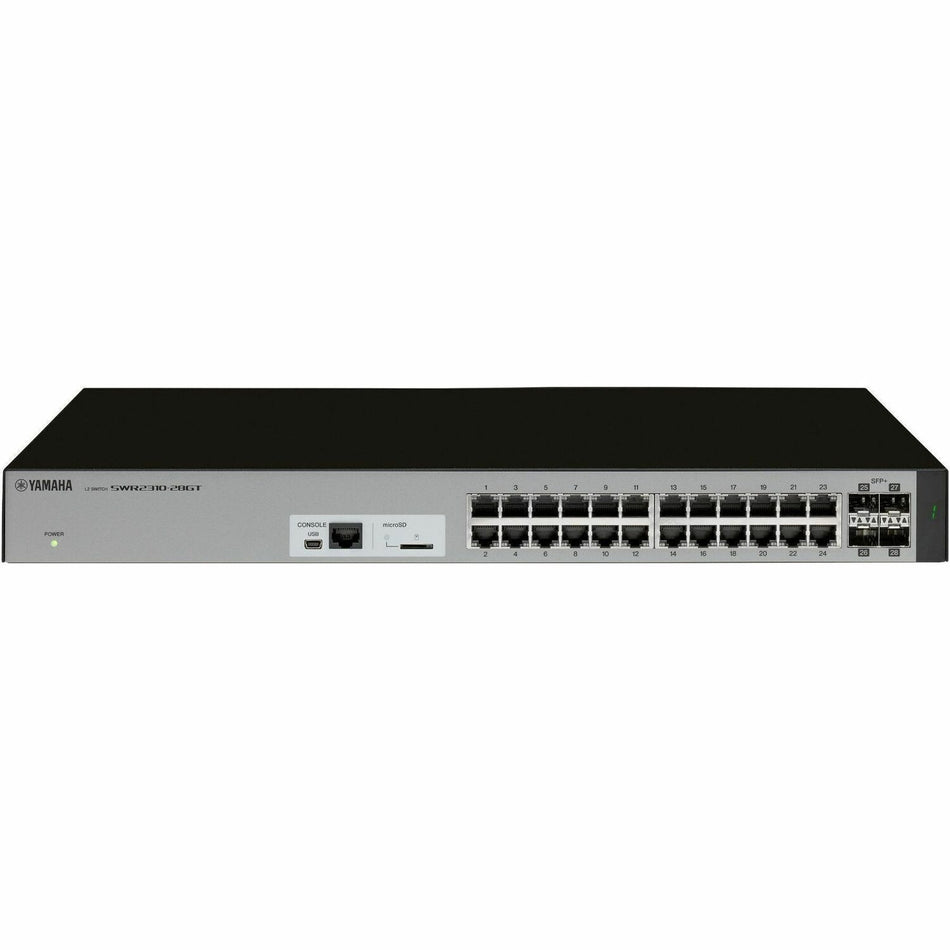 Yamaha SWR2310 Gigabit & 10-Gigabit Dante Switch - SWR2310-28GT