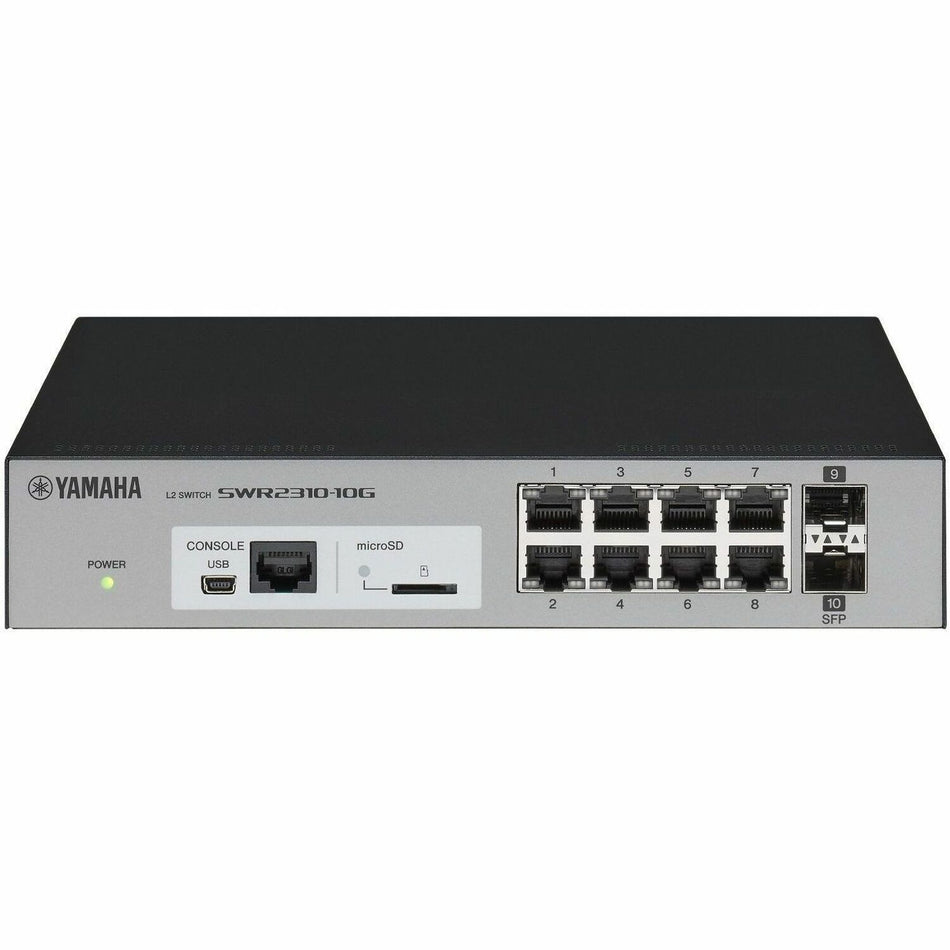 Yamaha SWR2310 Gigabit & 10-Gigabit Dante Switch - SWR2310-10G