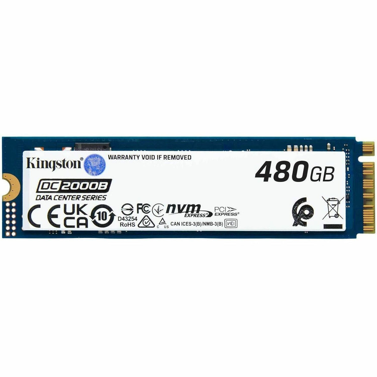 Kingston DC2000B 480 GB Solid State Drive - M.2 2280 Internal - PCI Express NVMe (PCI Express NVMe 4.0 x4) - SEDC2000BM8/480G