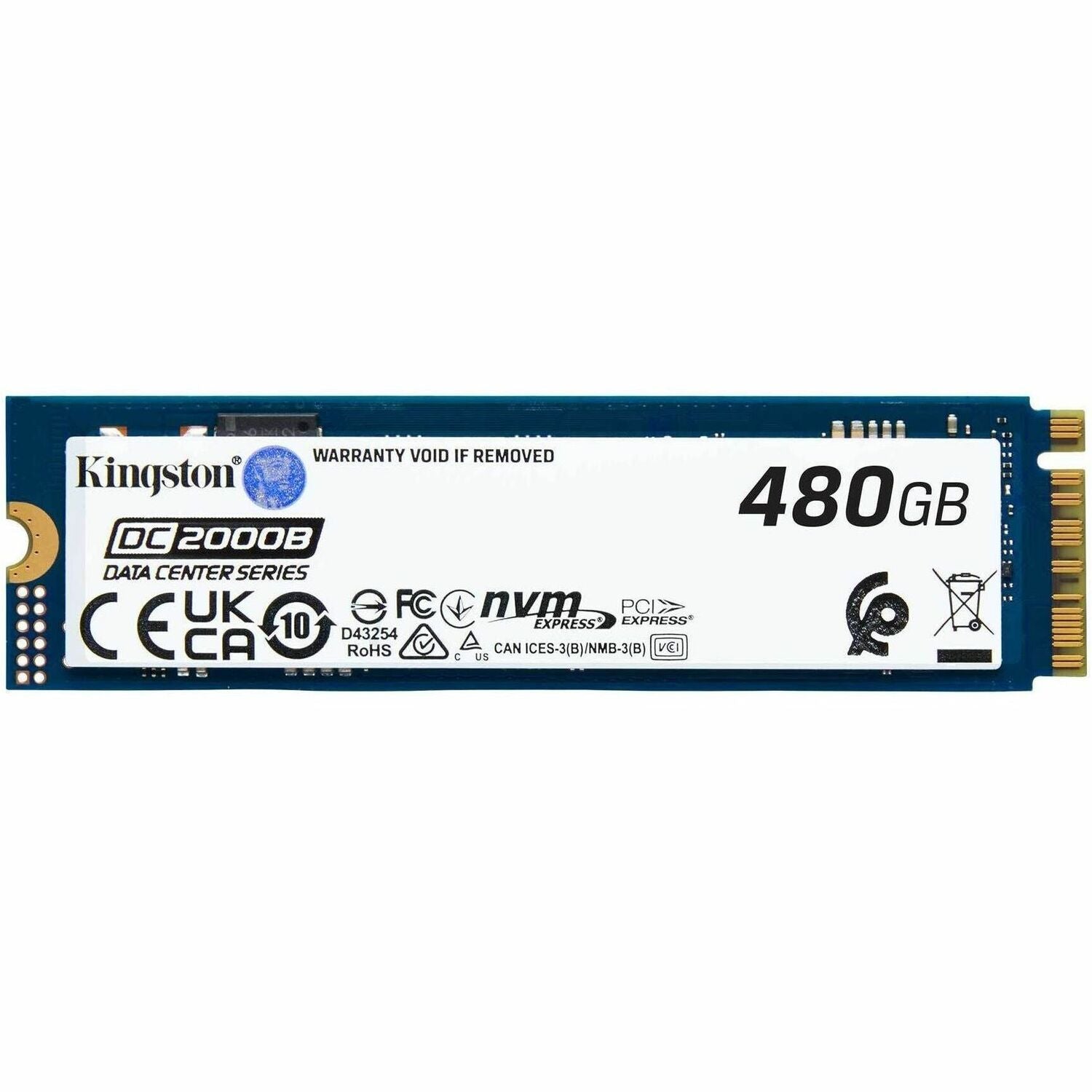Kingston DC2000B 480 GB Solid State Drive - M.2 2280 Internal - PCI Express NVMe (PCI Express NVMe 4.0 x4) - SEDC2000BM8/480G