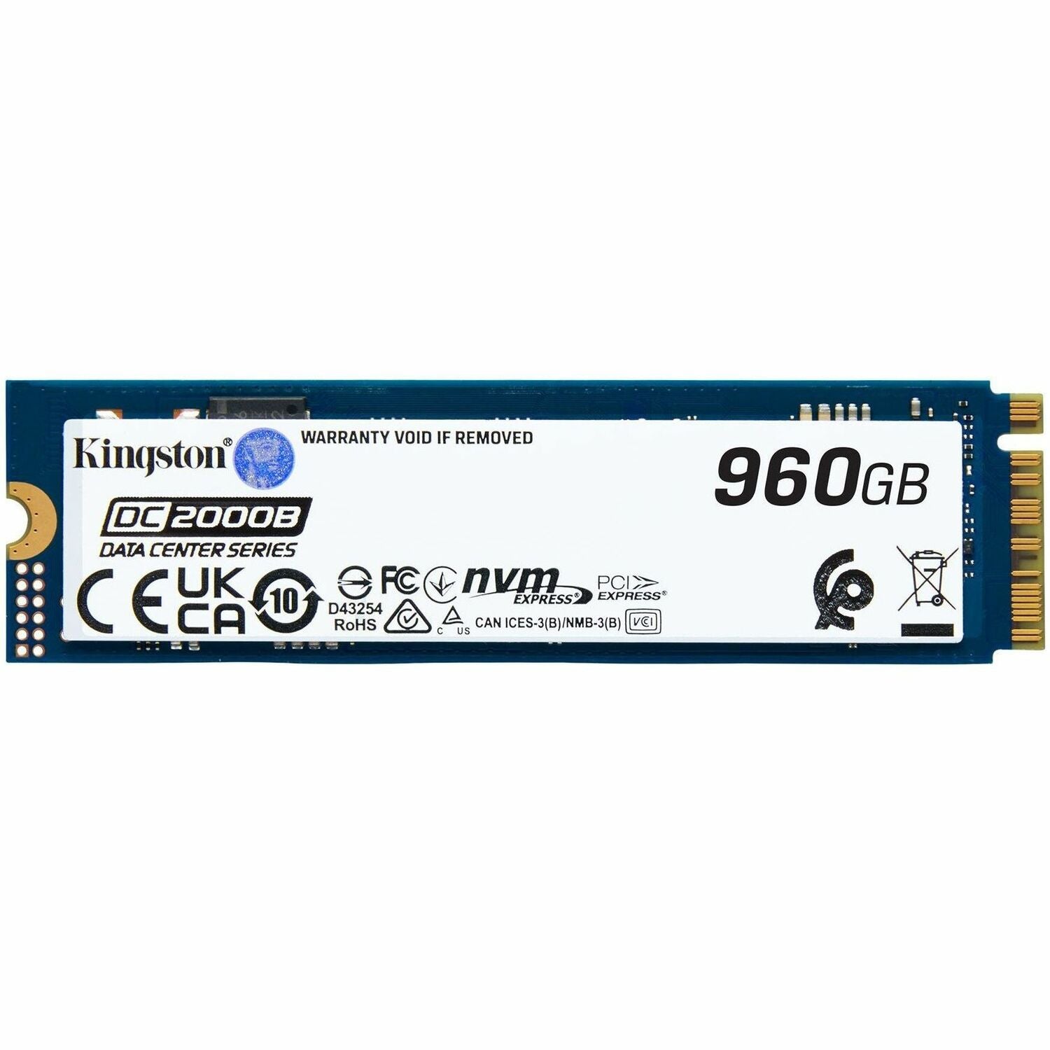 Kingston DC2000B 960 GB Solid State Drive - M.2 2280 Internal - PCI Express NVMe (PCI Express NVMe 4.0 x4) - SEDC2000BM8/960G