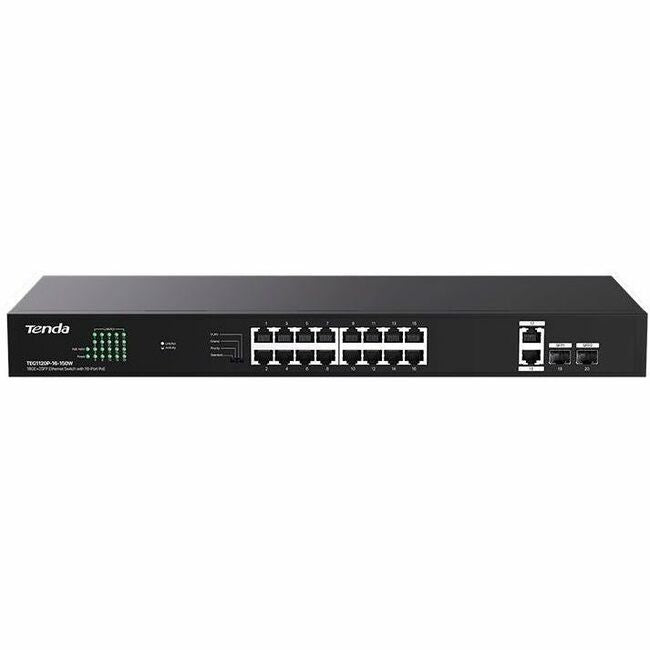 Tenda 18GE+2SFP Ethernet Switch With 16-Port PoE - TEG1120P-16-150W