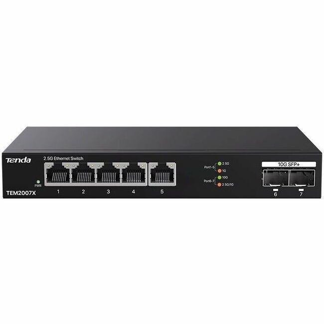 Tenda 5-Port 2.5G Ethernet Switch With 2*10G SFP + Slots - TEM2007X